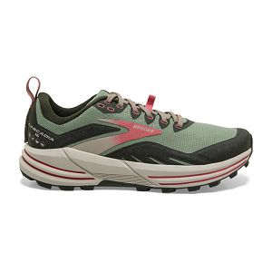 Brooks Cascadia 16 Womens Trail Running Shoes Green/Red/Brown | USA-HVM634975